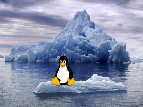 tux on ice